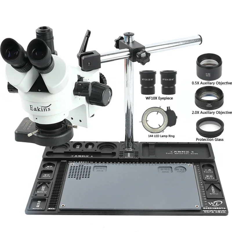 Big Multifunction Aluminum All - Stereo Trinocular Microscope Pcb recension och pris