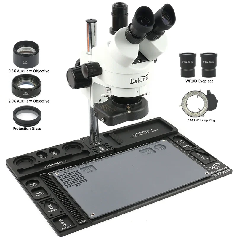 Big Multifunction Aluminum All - Stereo Trinocular Microscope Pcb recension och pris