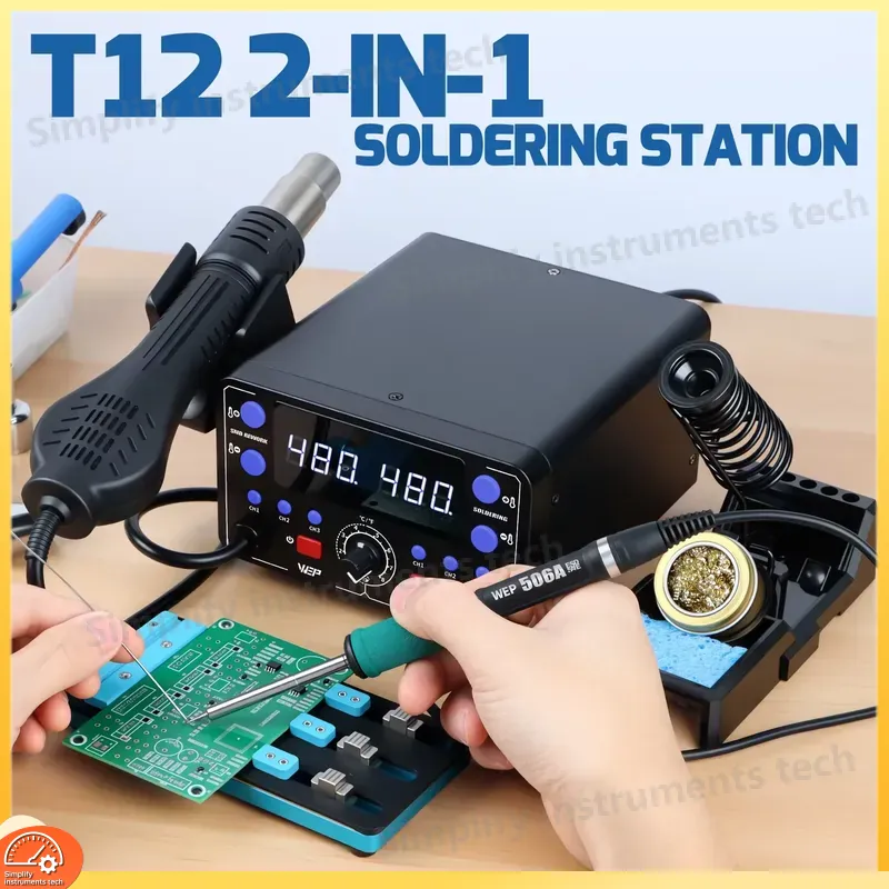 775W Soldering Station 2 in 1  - Hot Air Rework Station T12 recension och pris