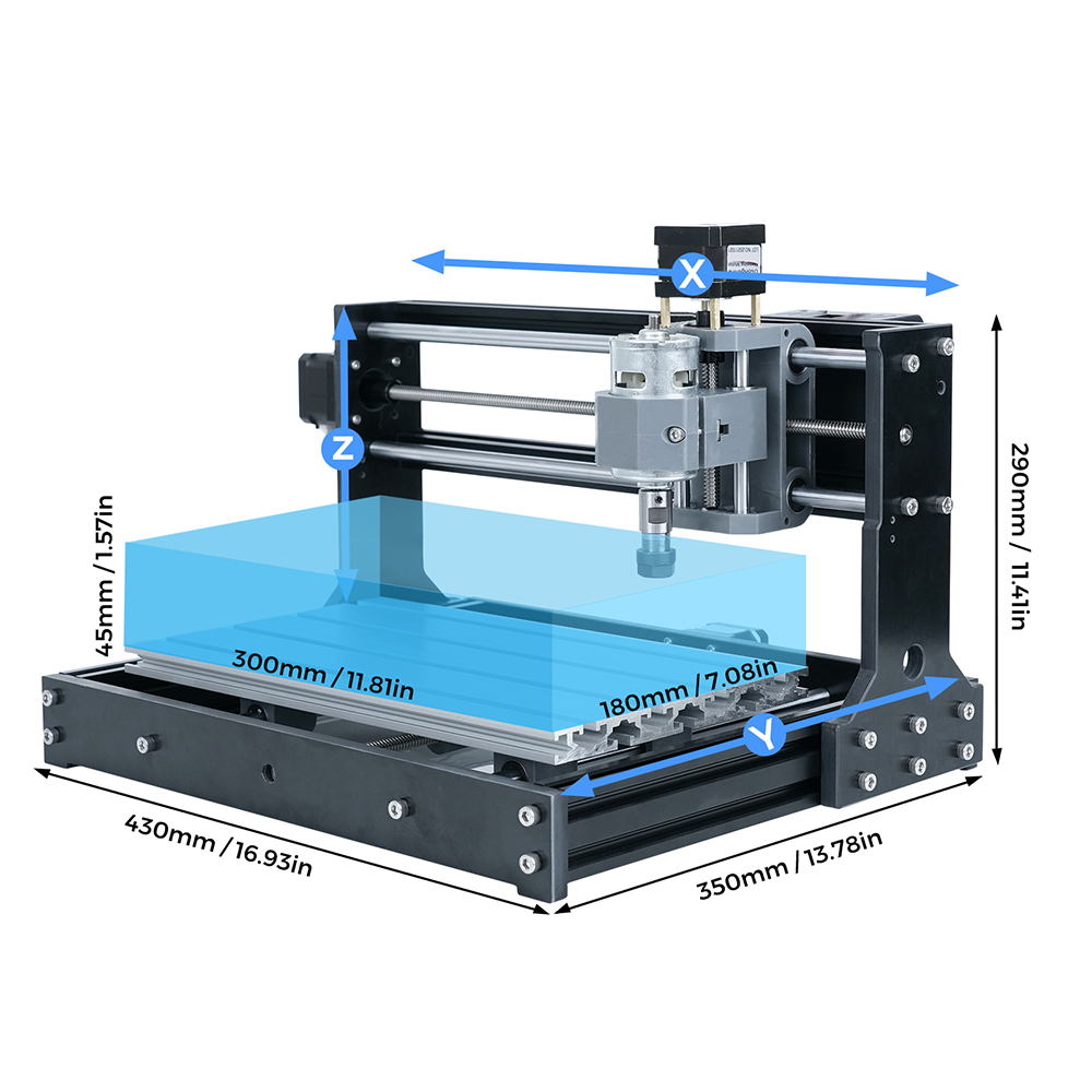 TWOTREES CNC 3018 Mini Small H - Mini Laser Engraver Cnc Router recension och pris