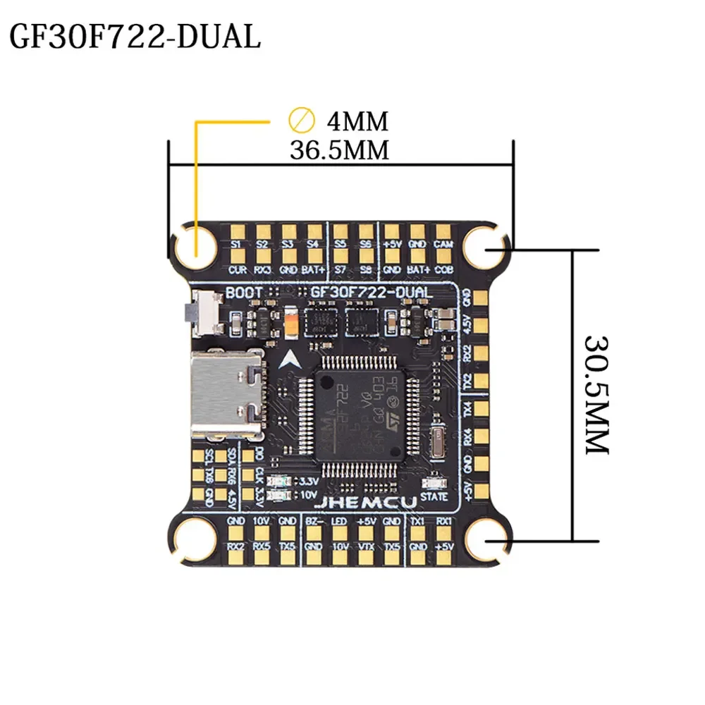 JHEMCU F7 F722 Flight Controll - Fpv Flight Controller F7 Stack 60A recension och pris