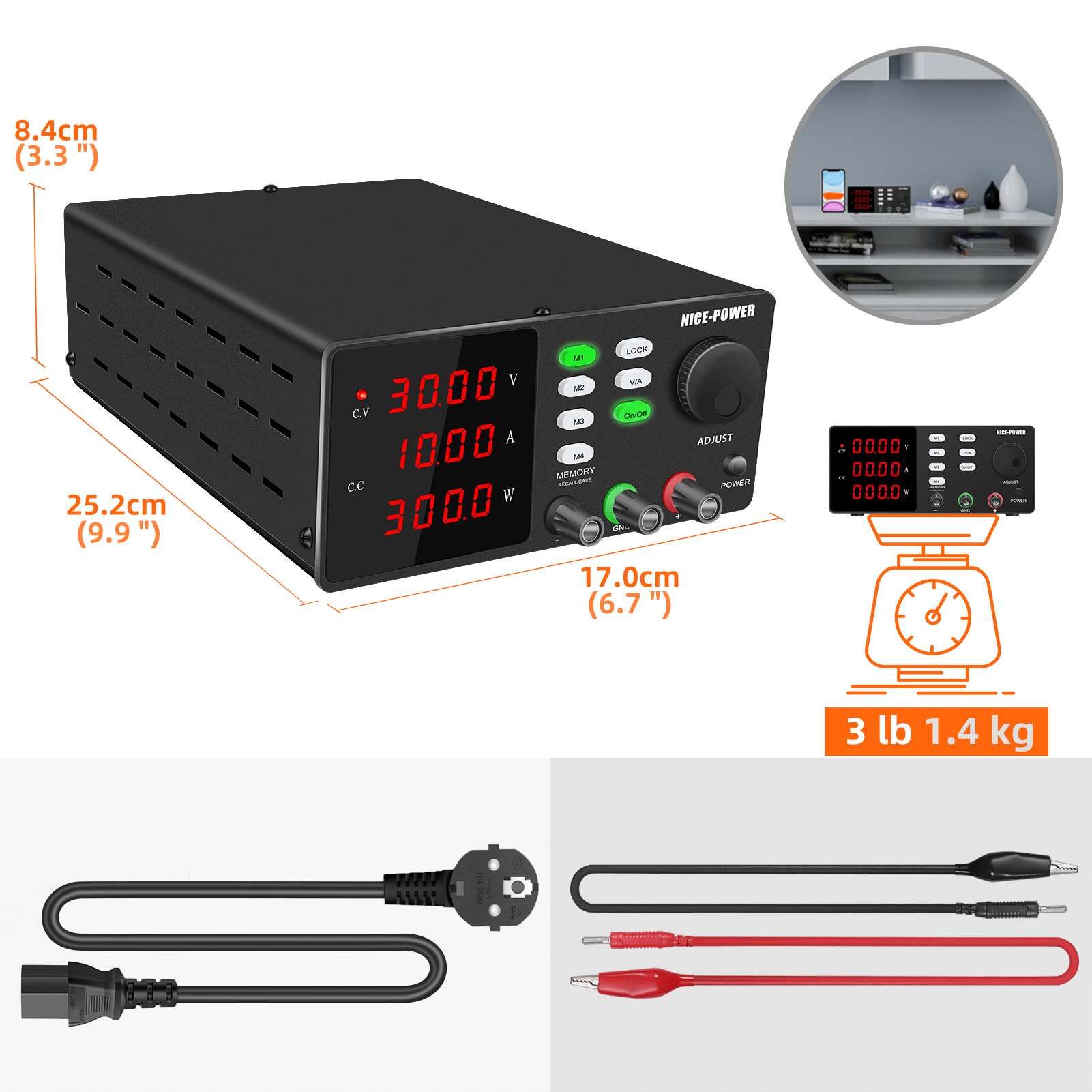 NICE-POWER RS232 Programmable  - Programmable Dc Power Supply 30V 10A recension och pris