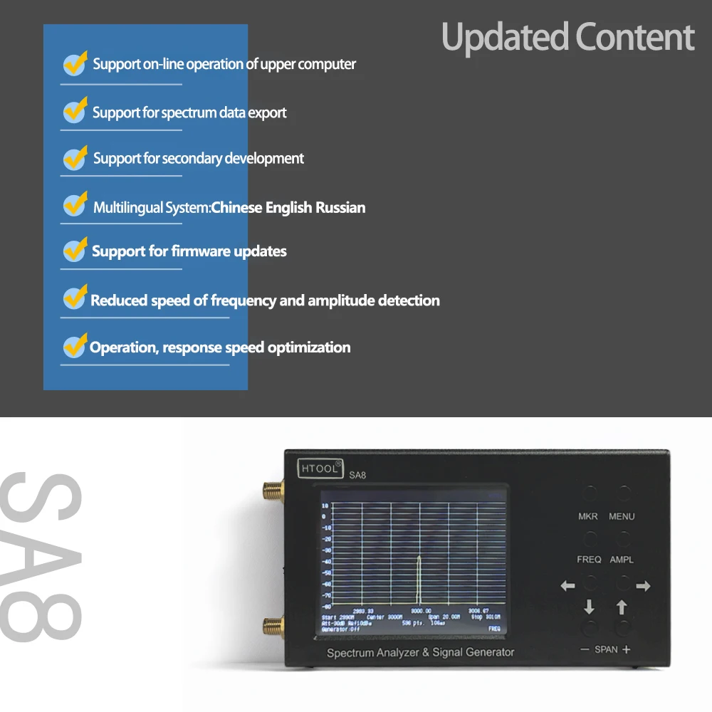 HTOOL SA8 Spectrum Analyzer 35 - Signal Generator Spectrum Analyzer recension och pris