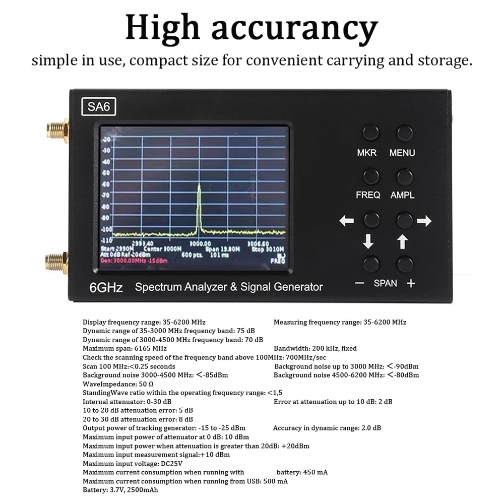 SA6 6GHz Spectrum Analyzer | P - Signal Generator Spectrum Analyzer recension och pris