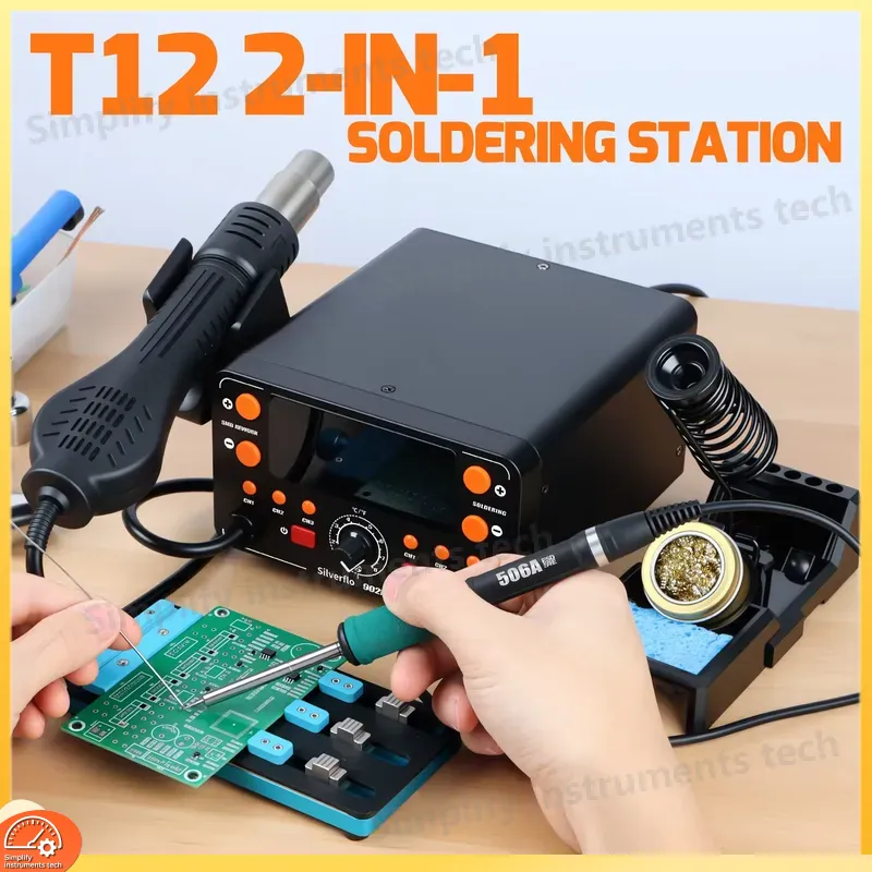 902D IV 775W Soldering Station - Hot Air Rework Station T12 recension och pris