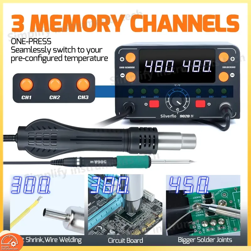 902D IV 775W Soldering Station - Hot Air Rework Station T12 recension och pris