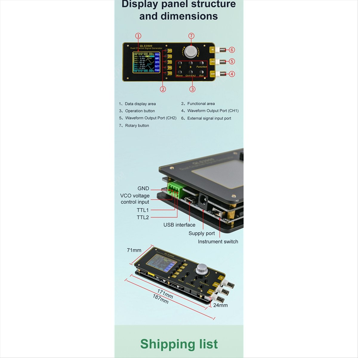 OKgood 2.4 Inch TFT DDS Functi - Function Arbitrary Waveform Generator recension och pris